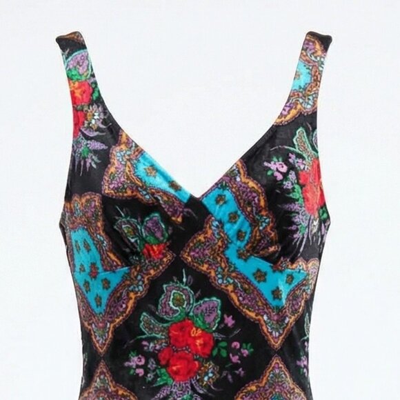 Betsy Johnson Sleeveless Maxi Dress Size Medium Vintage 1990 - Picture 5 of 13